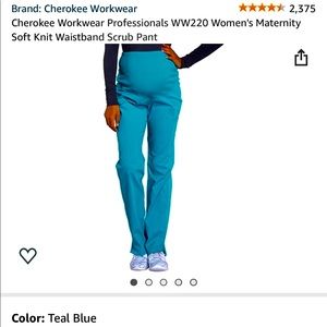 Cherokee Maternity knit waistband Scrub pants